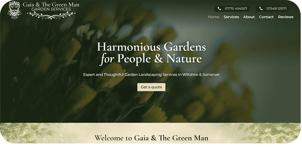 gain and the green man garden services in wiltshire